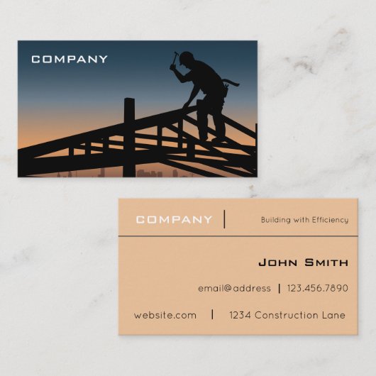 建築業者の名刺 名刺 (正面/裏面)