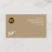 建築業者の絶妙なプラスター煉瓦材木の仕事 名刺 (裏面)