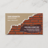 建築業者の絶妙なプラスター煉瓦材木の仕事 名刺 (正面)