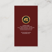 建築業者の金ゴールドの家の屋根のモチーフの建築 名刺 (裏面)