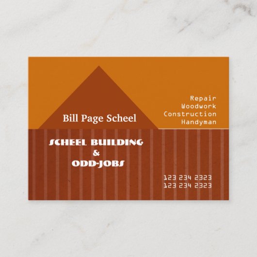 建築業者を改造している尖塔のアチックの便利屋 名刺 (正面)