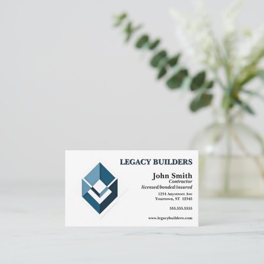 建築業者開発不動産実在代理店 名刺 (スタンド正面)