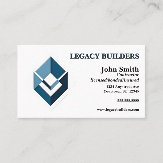 建築業者開発不動産実在代理店 名刺 (正面)