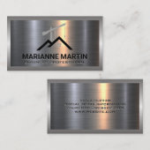 建築構築 | 金属ブラシ 名刺 (正面/裏面)