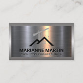 建築構築 | 金属ブラシ 名刺 (正面)