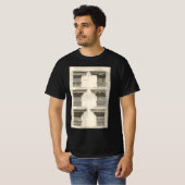 建築様式、ヴィンテージのエンタブラチュア Tシャツ (正面フル)