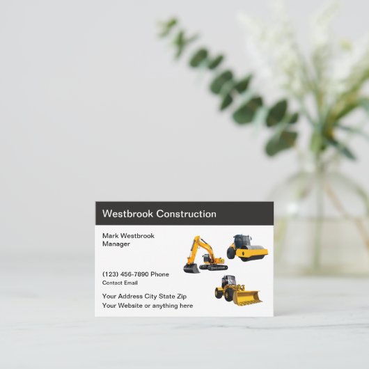 建築機器レンタル新規 名刺 (スタンド正面)