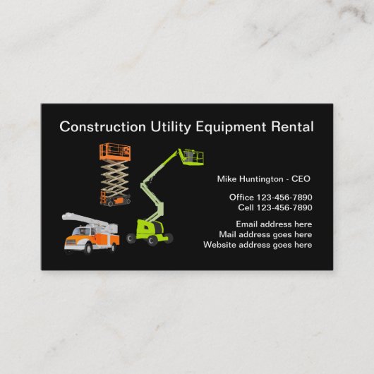 建築機器レンタル 名刺 (正面)