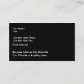 建築機器掘削機名刺 名刺 (裏面)