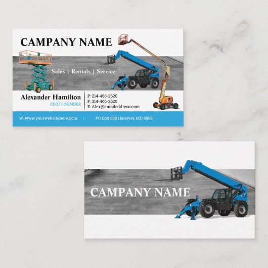 建築機器 名刺 (正面/裏面)