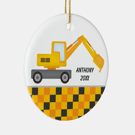 建築機掘取りパーソナライズされたオーナメント セラミックオーナメント (右)