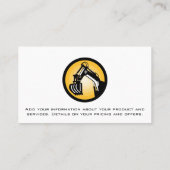 建築機械のロゴ | スチール 名刺 (裏面)