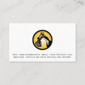 建築機械のロゴ |切り取り木板 名刺 (裏面)