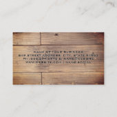 建築機械車両 |ブループリント木材 名刺 (裏面)