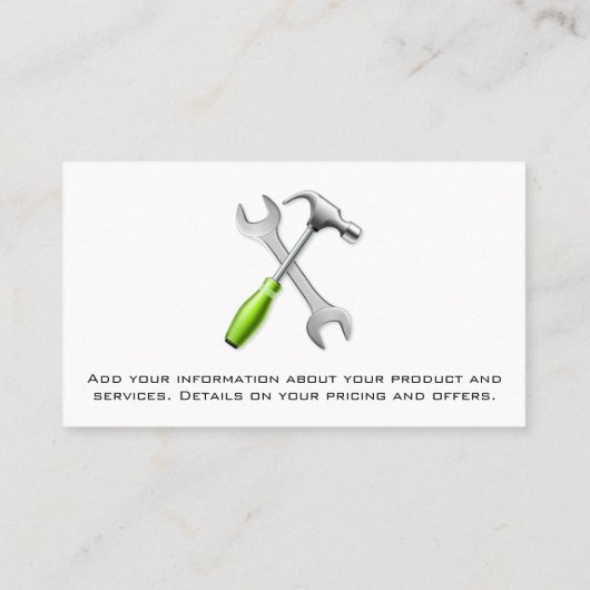 建築機械 | ブルドーザー 名刺 (裏面)