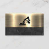 建築機械 | 金属金ゴールド 名刺 (裏面)