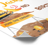 建築歓迎パーティーサイン男の子パーティーポスター ポスター (角)