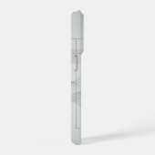 建築波ラインアートグリッド iPhoneケース (右側面)