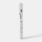 建築波ラインアートグリッド iPhoneケース (左側面)