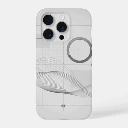 建築波ラインアートグリッド iPhoneケース (裏面)