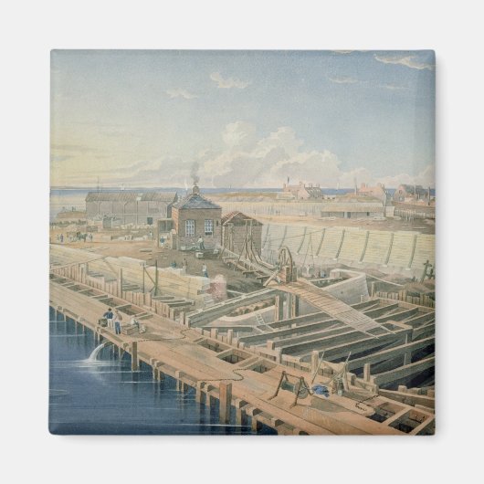 建築波止場 マグネット (正面)