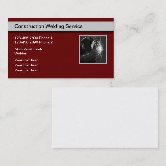 建築溶接サービス名刺 名刺 (正面/裏面)