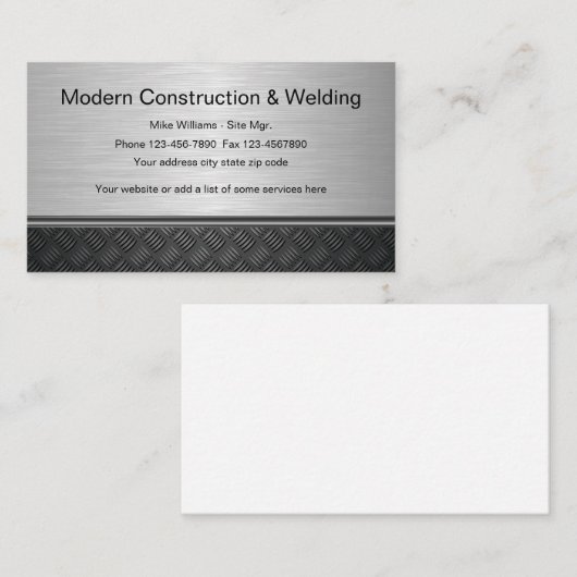 建築溶接デザイン 名刺 (正面/裏面)