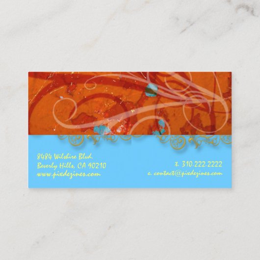 建築物の残存/フェイク金ゴールドファイルの渦巻き 名刺 (裏面)