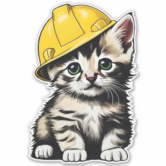 建築猫 シール (正面)