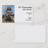 建築現場のセメントのトラック 名刺 (正面/裏面)