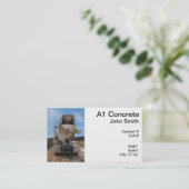建築現場のセメントのトラック 名刺 (スタンド正面)