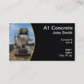 建築現場のセメントのトラック 名刺 (正面)