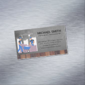 建築現場のブルーカラー労働者 マグネット名刺 (インサイチュ)