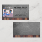 建築現場のブルーカラー労働者 名刺 (正面/裏面)