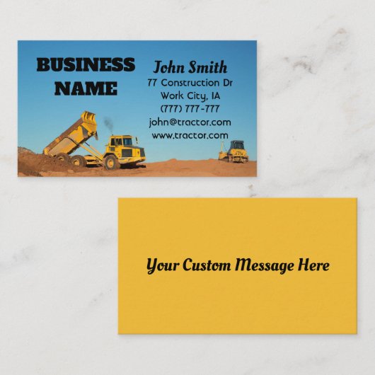 建築現場 名刺 (正面/裏面)