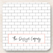 建築用サブウェイタイル モダンクラシックテキスト コースター (正面)