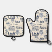 建築用トイル 鍋つかみ&鍋敷きセット (正面)