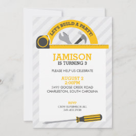 建築用具のパーティー 招待状