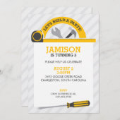 建築用具のパーティー 招待状 (正面/裏面)