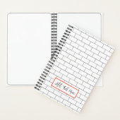 建築用地下鉄タイルモダンクラシック設計者 ノートブック (内側)