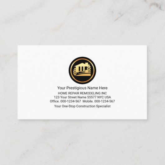 建築用手押しツールのパネルフレーム 名刺 (裏面)