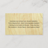 建築用手押しツール、ホーム改善 名刺 (裏面)