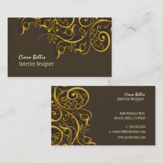 建築用残存/フェイク金ゴールドファイル/DIY色 名刺 (正面/裏面)