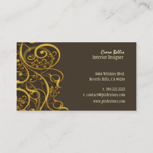 建築用残存/フェイク金ゴールドファイル/DIY色 名刺 (裏面)