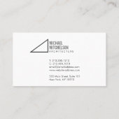 建築用直角グレー/白プロフェッショナル 名刺 (裏面)