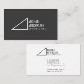 建築用直角グレー/白プロフェッショナル 名刺 (正面/裏面)