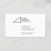 建築用直角グレー/白プロフェッショナル 名刺 (裏面)