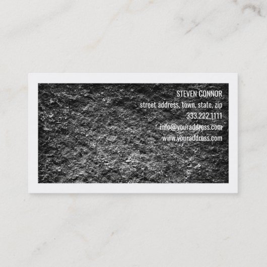 建築用粗セメント壁ホワイトカー縁どド 名刺 (裏面)