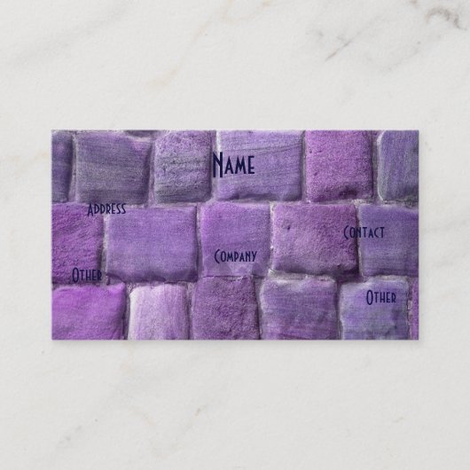 建築用紫砂岩 名刺 (正面)