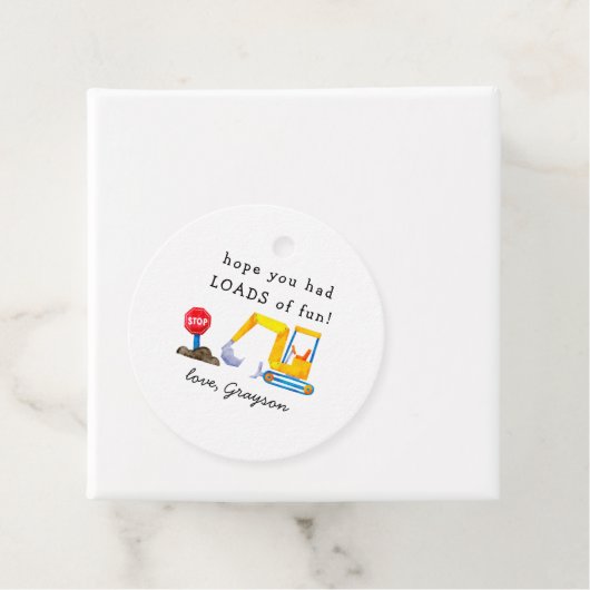 建築男の子の誕生日パーティロードおもしろい フェイバータグ (インサイチュ)